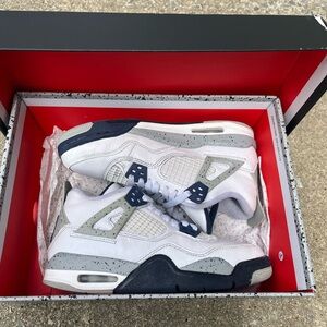 Air Jordan 4 Midnight Navy Kids Gradeschool 4Y Streetwear athletic Sneakers